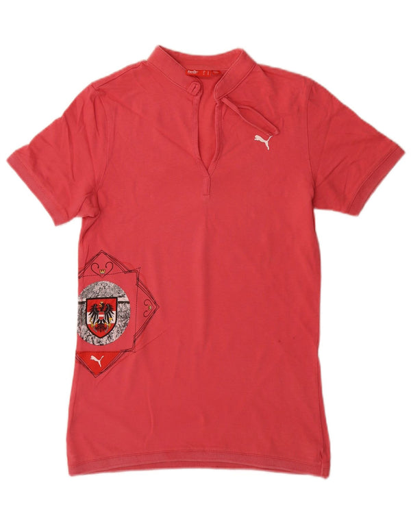 Damska koszulka z grafiką Puma Top UK 10 Small Red Cotton