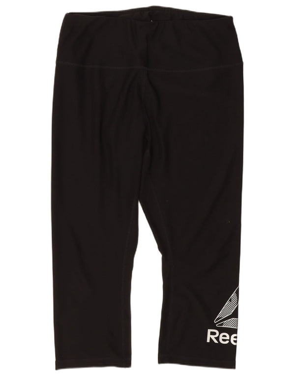 Damskie legginsy Reebok Graphic Capri UK 14, duże, czarne