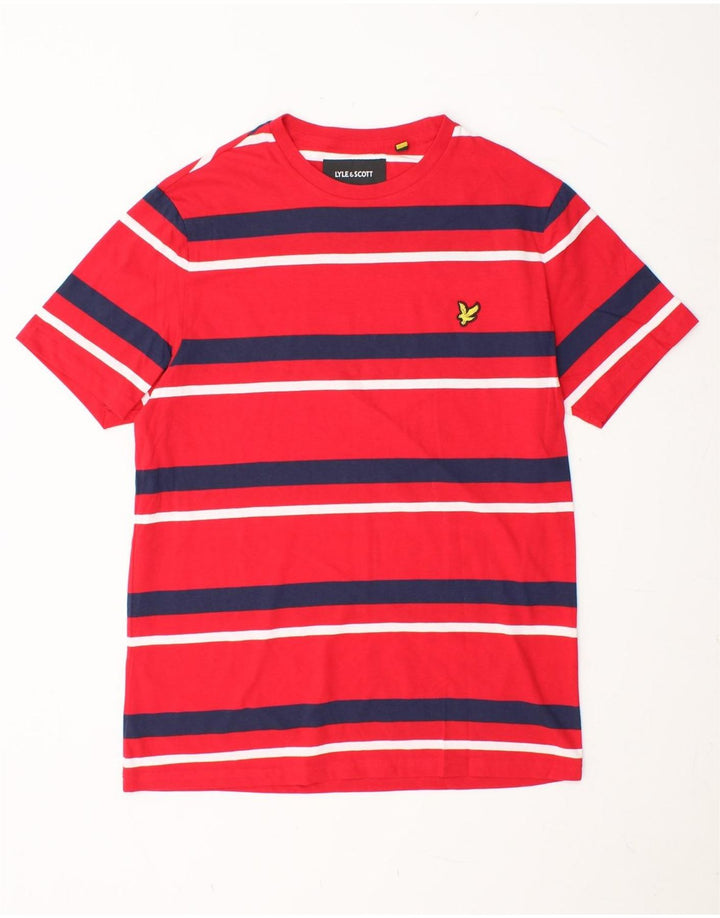 T-shirt męski LYLE & SCOTT, bawełniany w średnie czerwone paski