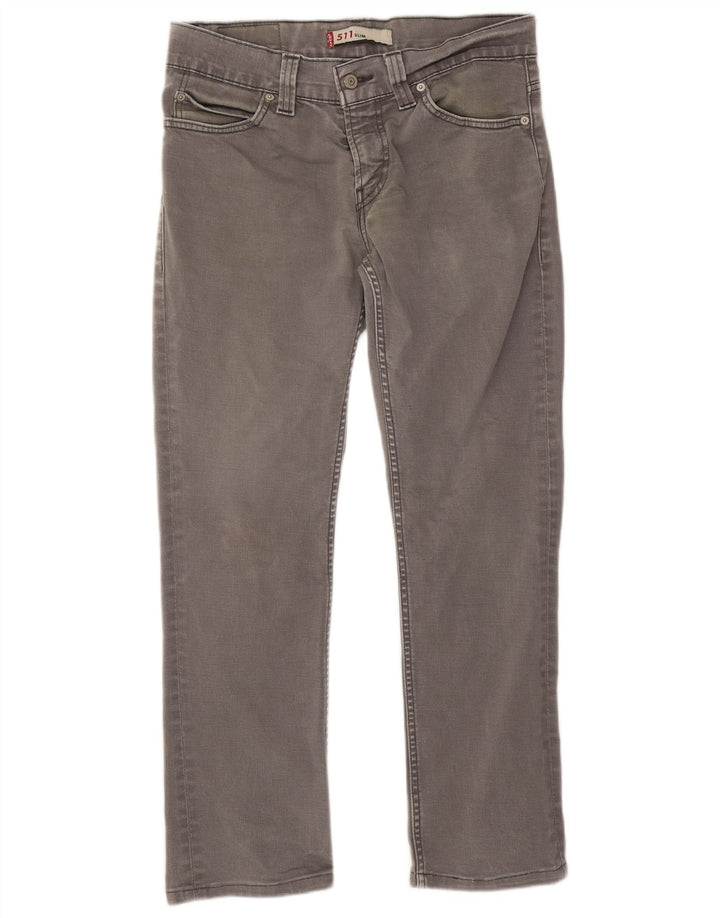 Damskie jeansy Levi's 511 Slim W32 L28 Szara bawełna