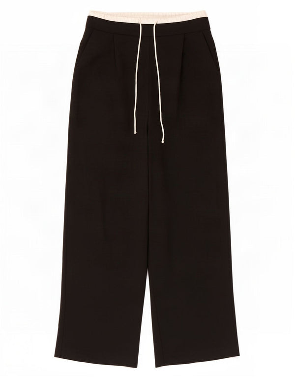 Damskie spodnie z szeroką nogawką Zara z wysokim stanem UK 8 Small W26 L30 Czarny poliester