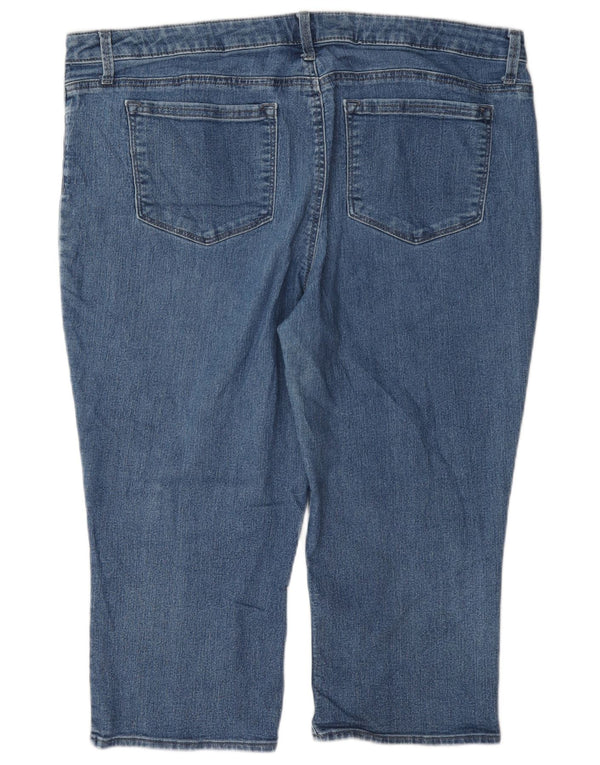 Dżinsy damskie Lee Riders Mid Rise Capri US 20 3XL W40 L20 Niebieskie bawełniane