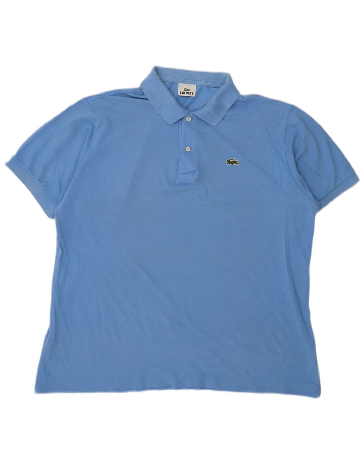 Męska koszulka polo LACOSTE, rozmiar 6, XL, niebieska, bawełniana