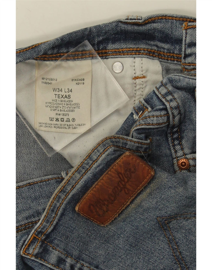 Męskie jeansy Wrangler Texas Straight W34 L29 Niebieskie, bawełniane