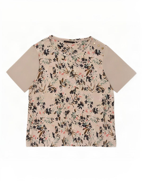 Bluzka damska Marks & Spencer UK 20 2XL Szara wiskoza w kwiaty