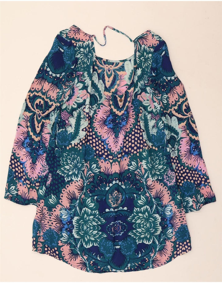 BILLABONG Damska sukienka-tunika z długim rękawem UK 12 Średnio wielobarwna w kwiaty