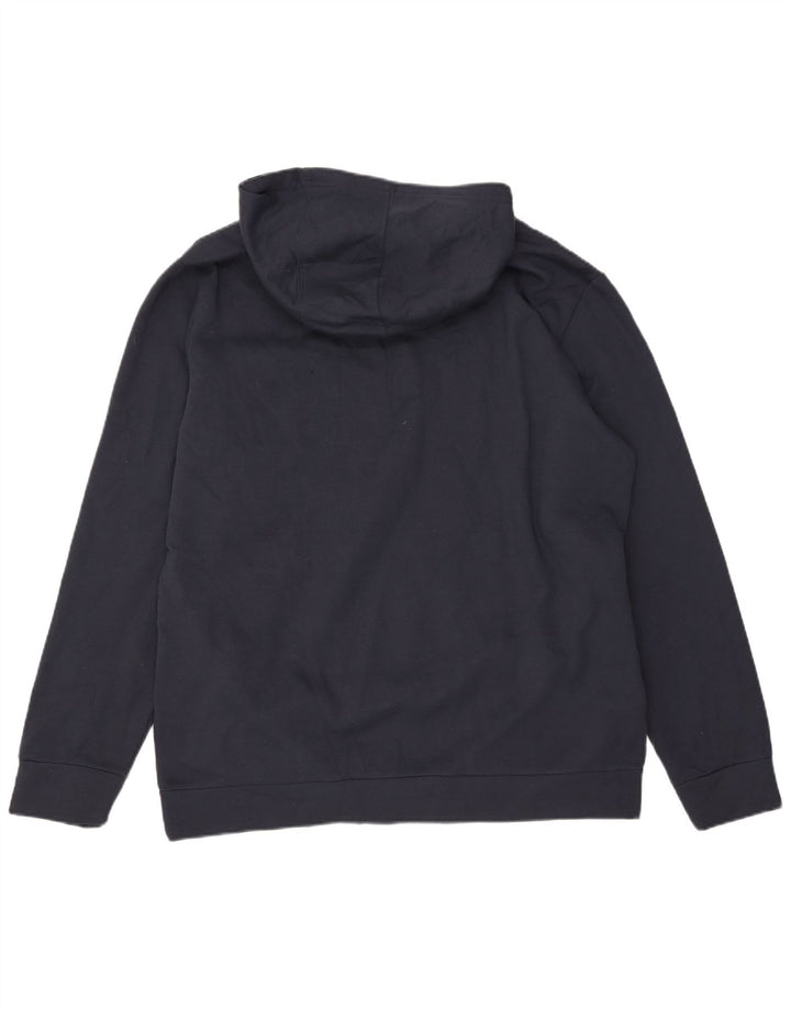 Adidas Męska bluza z kapturem XL granatowa, poliestrowa