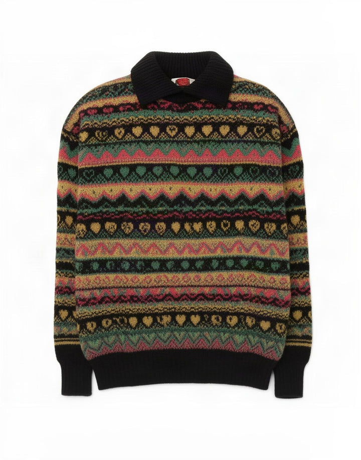 Damski sweter polo Benetton IT 46, duży, wielokolorowy