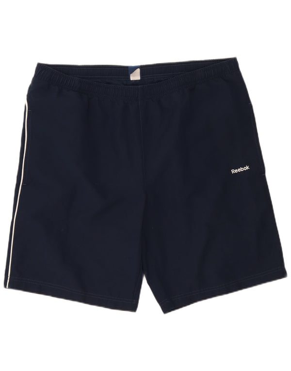 Męskie spodenki sportowe Reebok, duże, granatowe, z poliestru