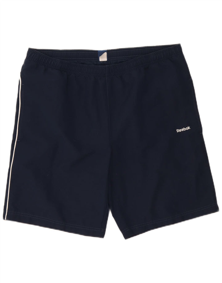 Męskie spodenki sportowe Reebok, duże, granatowe, z poliestru