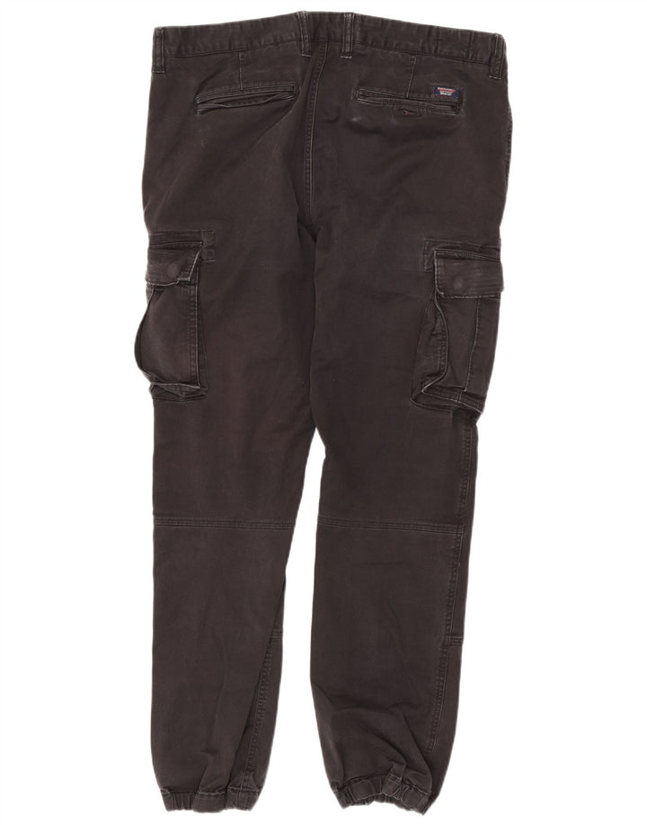 Męskie spodnie cargo Superdry Joggers W36 L30 Czarna bawełna