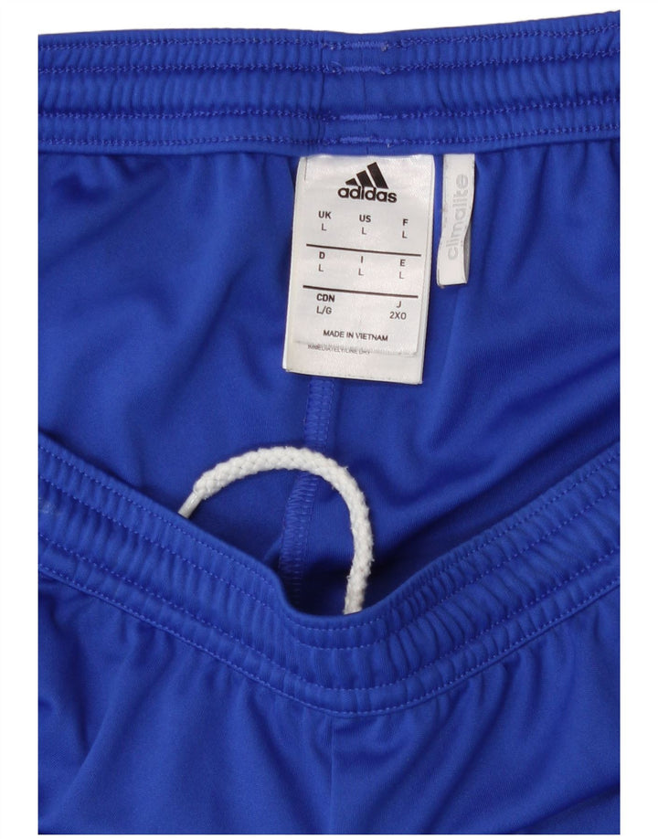 Męskie spodenki sportowe Adidas Climalite, duże, niebieskie, z blokami kolorów, z poliestru