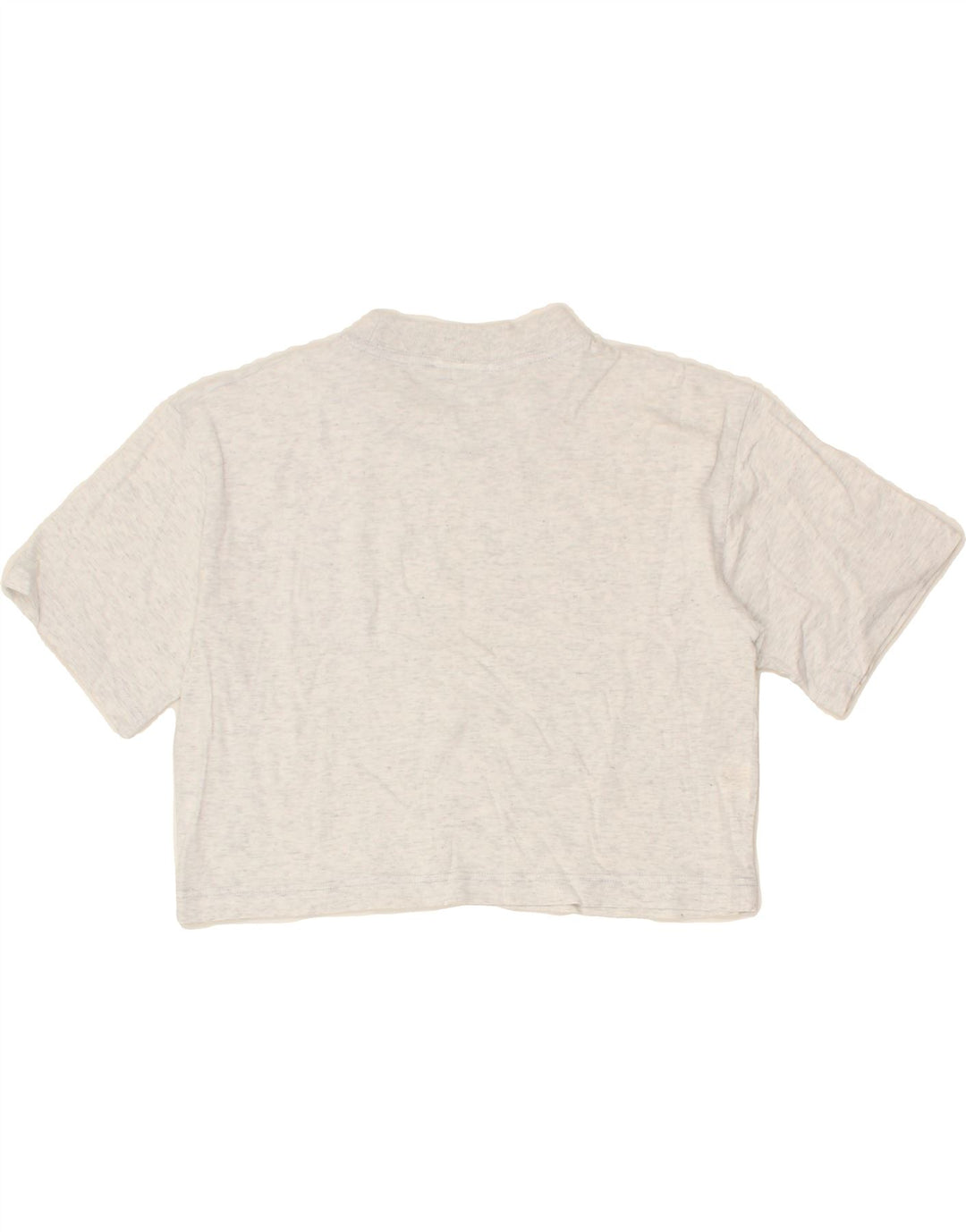 SERGIO TACCHINI Womens Crop T-Shirt Top UK 12 Medium Grey Cotton Vintage Sergio Tacchini and Second-Hand Sergio Tacchini from Messina Hembry 