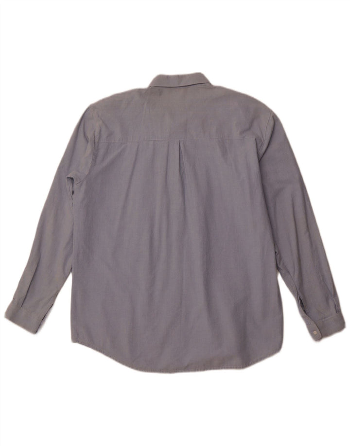 Koszula damska VINTAGE UK 18 XL Niebieska, bawełniana w kwiaty, retro