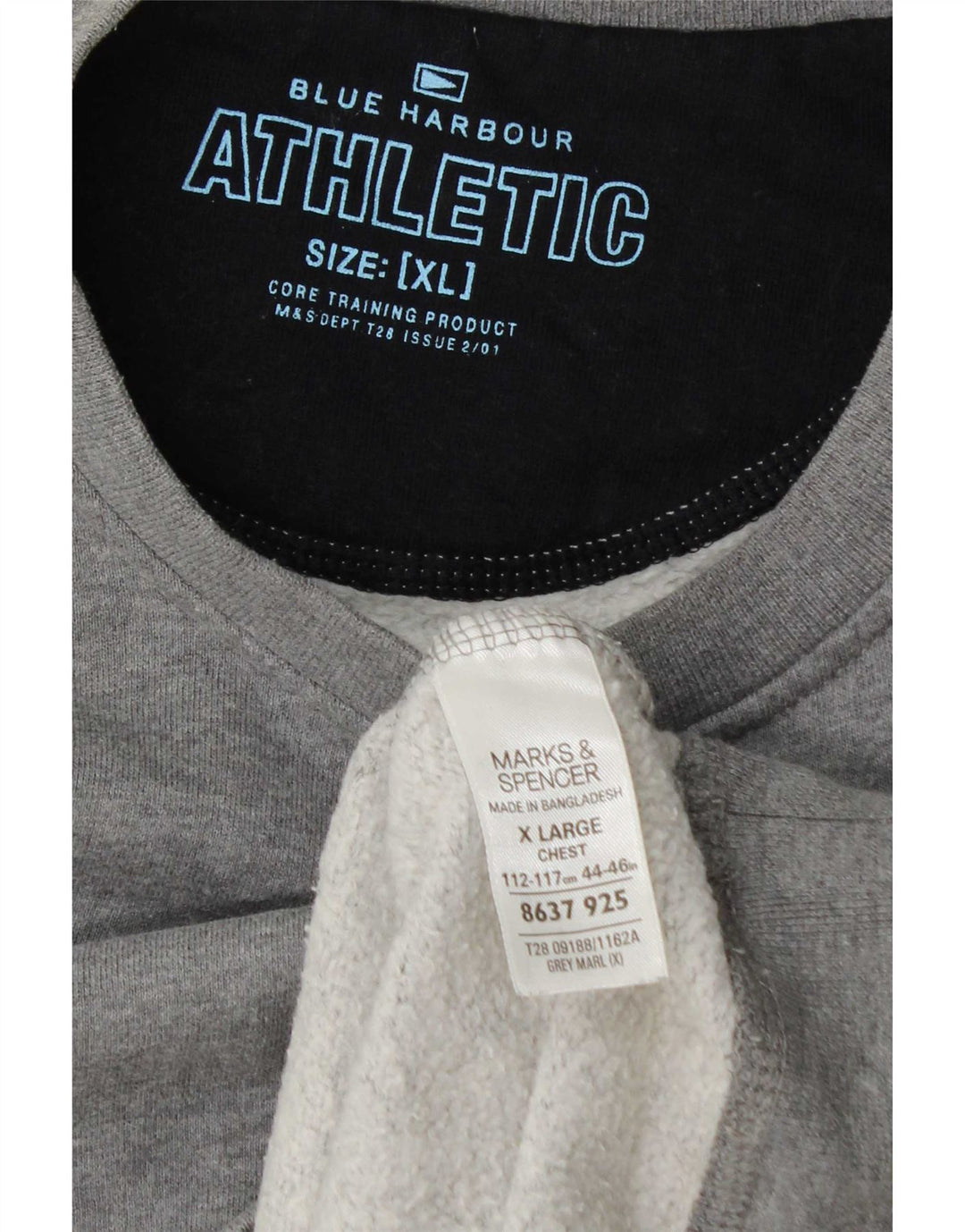 Marks & Spencer Męski sweter bluzowy XL, szary, bawełniany