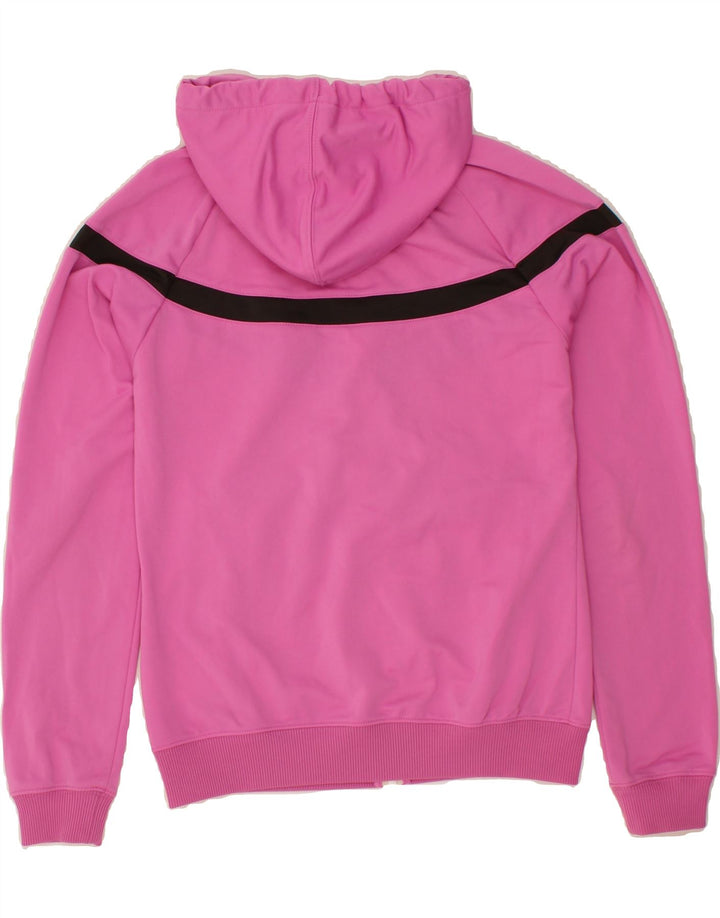 NIKE Womens Zip Hoodie Sweater UK 10 Small Pink Colourblock Polyester Vintage Nike and Second-Hand Nike from Messina Hembry 