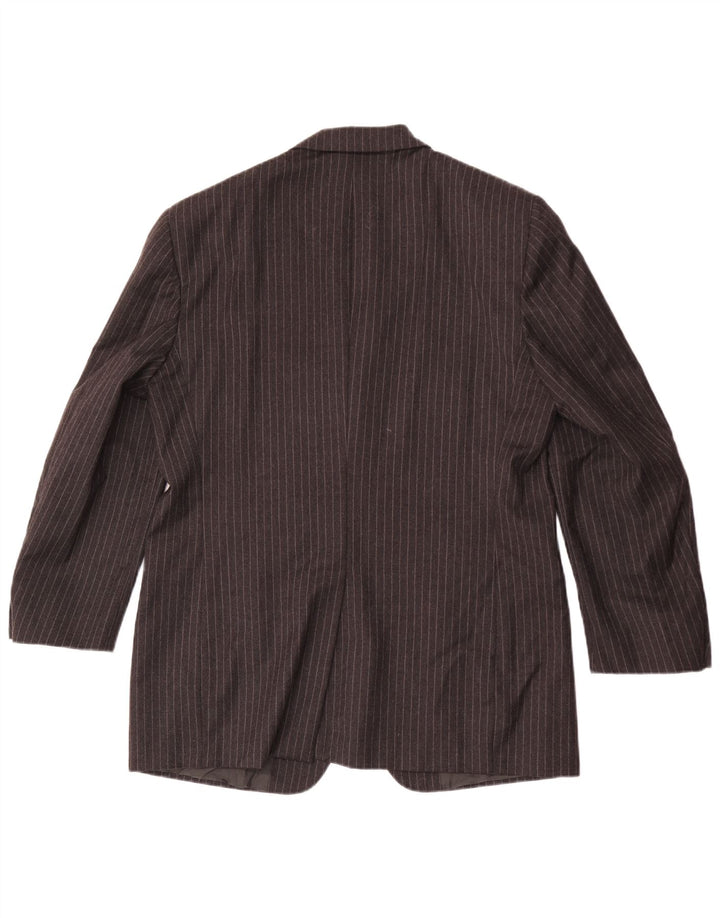 Cerruti 1881 Męska marynarka zapinana na 3 guziki IT 52 XL Szara wełna w paski