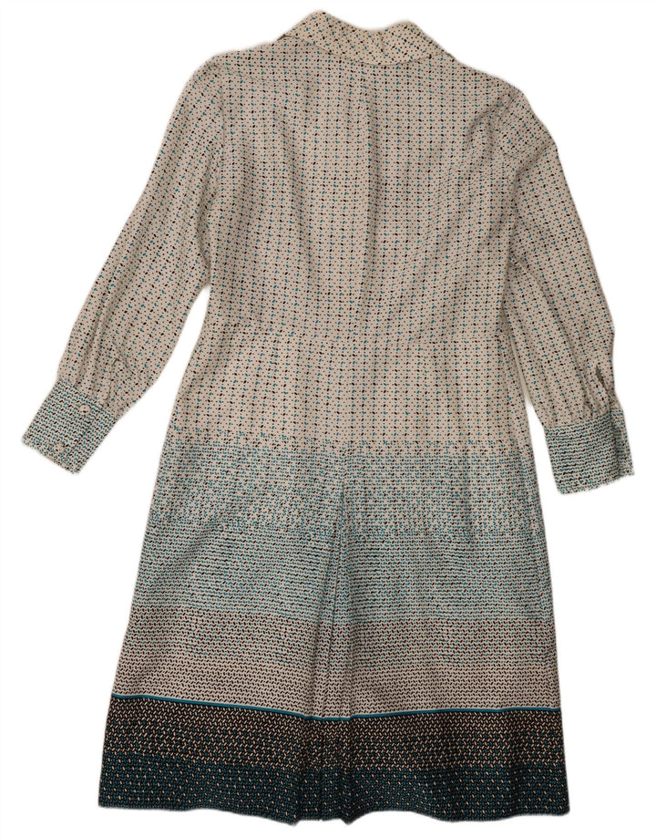 Vintage damska sukienka koszulowa z pulowerem IT 48 XL wielokolorowa w cętki