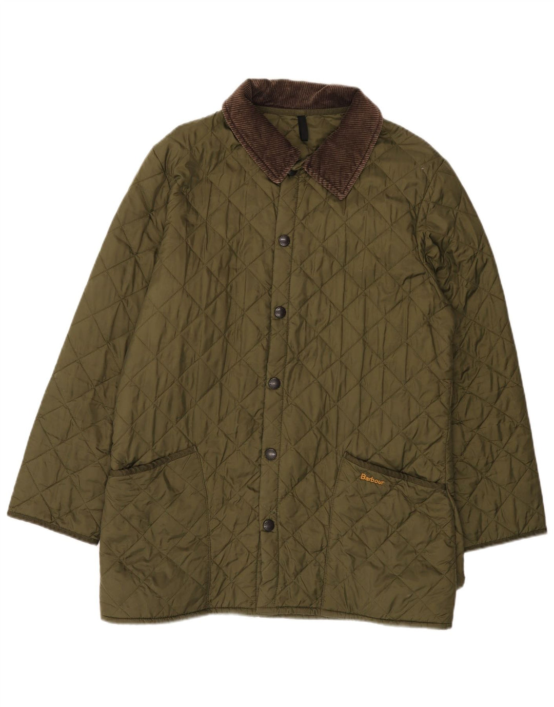 Męska pikowana kurtka BARBOUR UK 40, duża, khaki, poliamid
