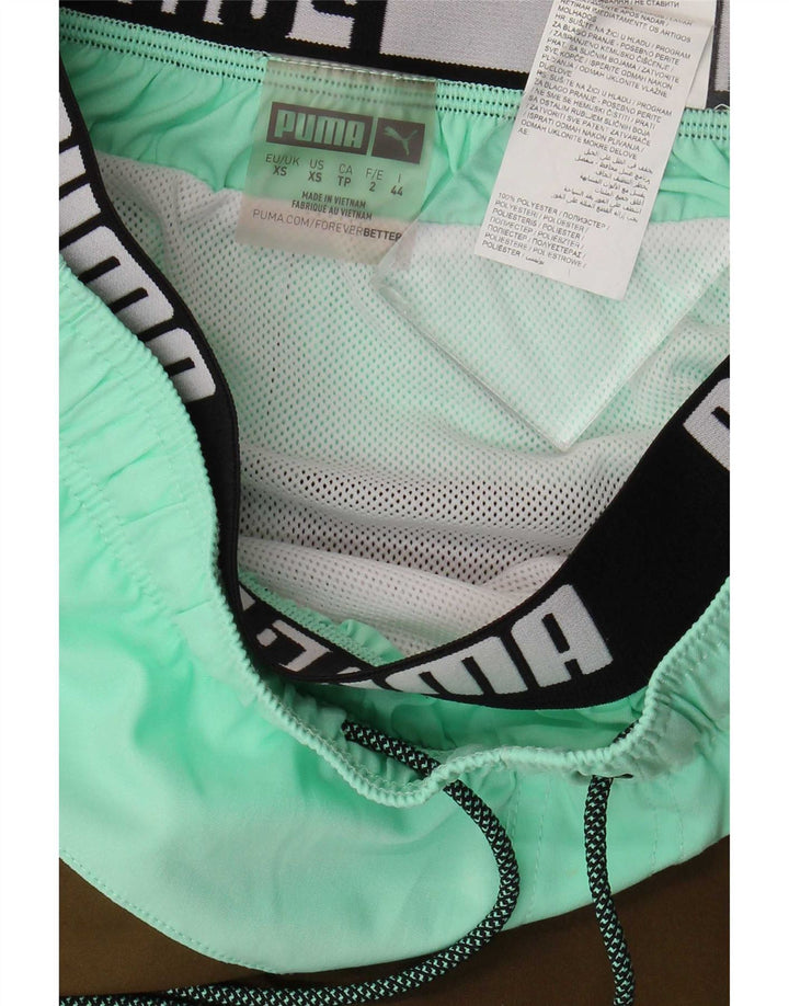 Męskie spodenki kąpielowe Puma z grafiką XS Khaki, poliester z blokami kolorów