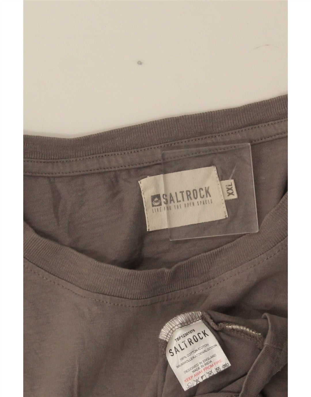 Męska koszulka z grafiką Saltrock Top 2XL, szara bawełna