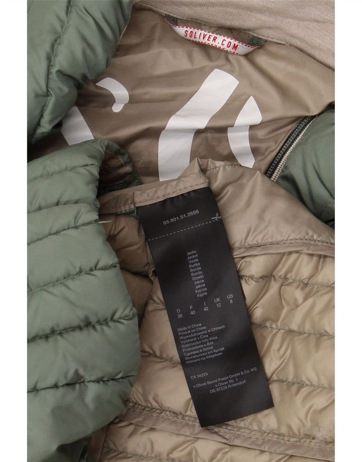 Damska kurtka wyściełana S.Oliver UK 12, średni zielony poliester