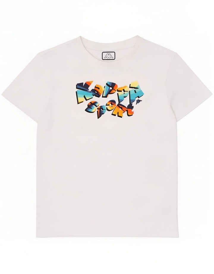 Chłopięcy T-shirt z grafiką Kappa 11-12 lat, biały