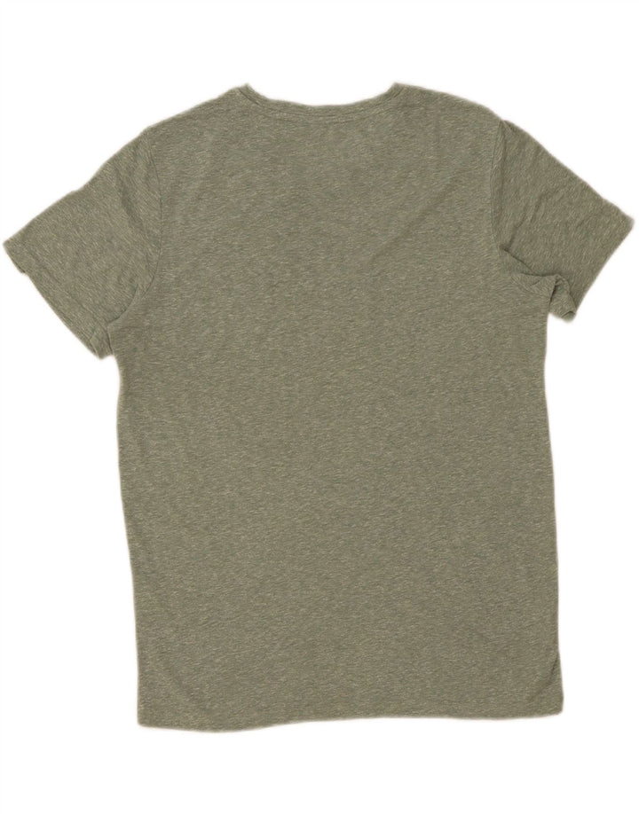 Męski T-shirt z grafiką Jack & Jones, mały, zielony, nakrapiany poliester