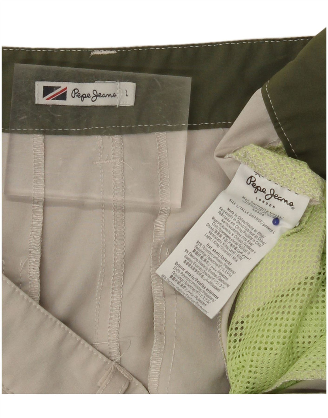 PEPE JEANS Damskie spodenki Chino duże W34 Beżowy poliester