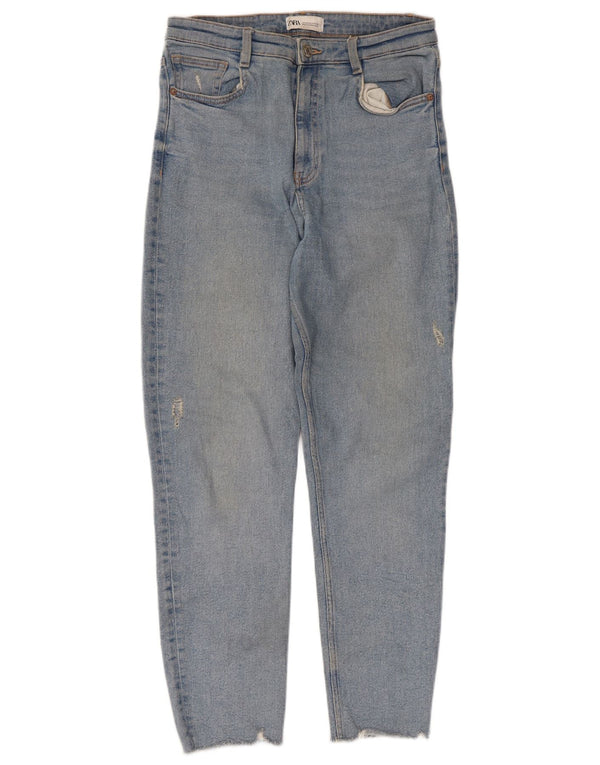 Damskie jeansy rurkowe Zara w trudnej sytuacji EU 40 Medium W30 L27 Niebieska bawełna