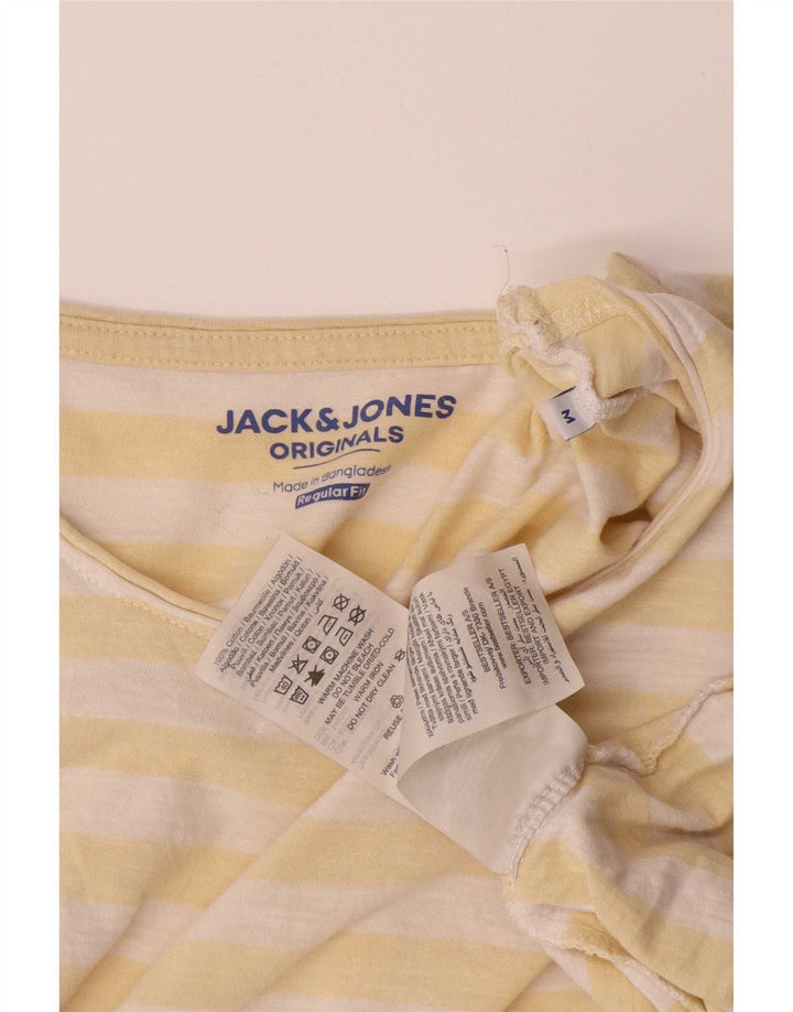T-shirt męski Jack & Jones, bawełniany w średnie żółte paski