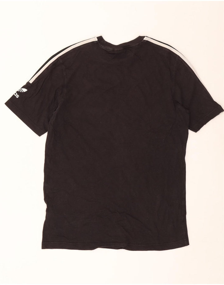 T-shirt męski ADIDAS, mały, czarny, bawełniany
