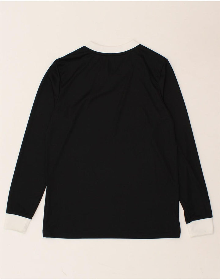 ADIDAS Boys Aeroready Top Long Sleeve 11-12 Years Black Polyester Vintage Adidas and Second-Hand Adidas from Messina Hembry 
