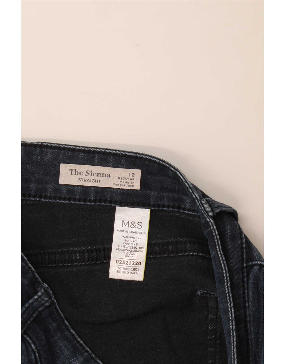 Marks & Spencer Damskie proste dżinsy UK 12 Medium W30 L30 Granatowe