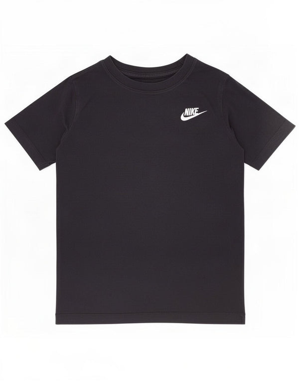 T-shirt chłopięcy Nike na 10-11 lat, średni czarny, bawełniany