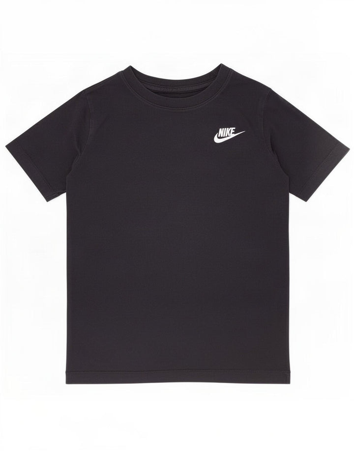 T-shirt chłopięcy Nike na 10-11 lat, średni czarny, bawełniany