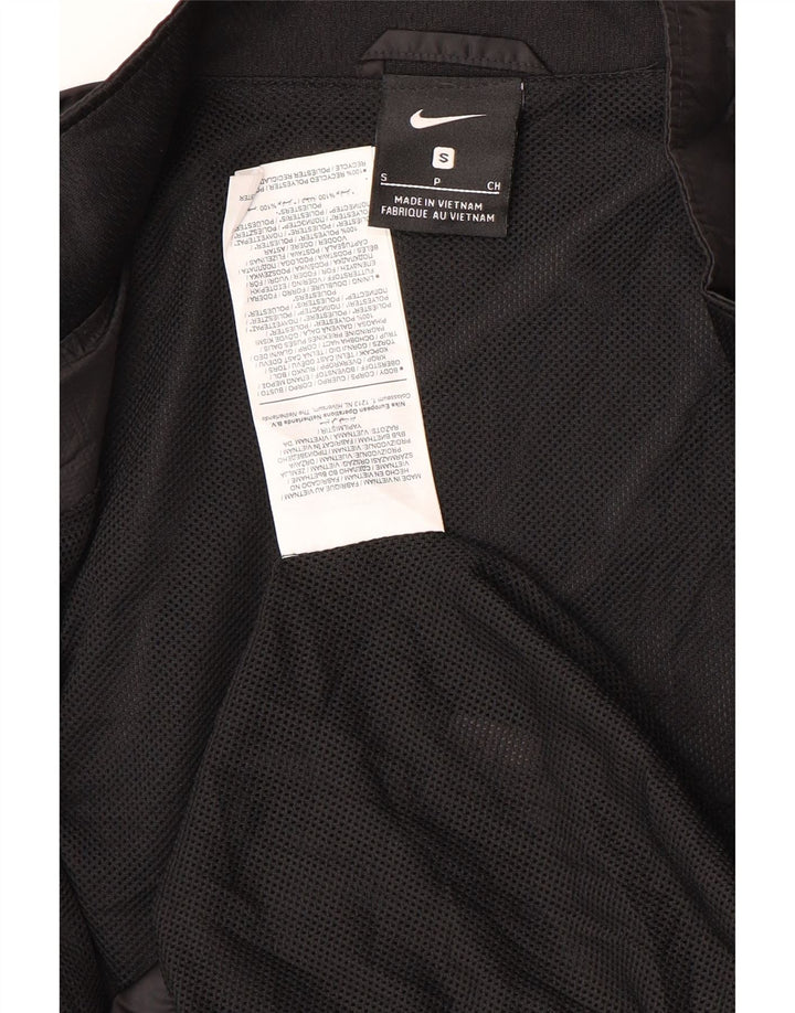 Męska kurtka przeciwdeszczowa Nike Graphic, mała, czarna, poliestrowa