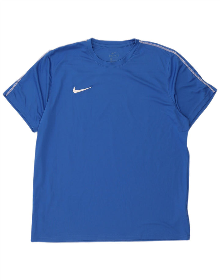 Męski T-shirt Nike Dri Fit Top 2XL Niebieski Poliester