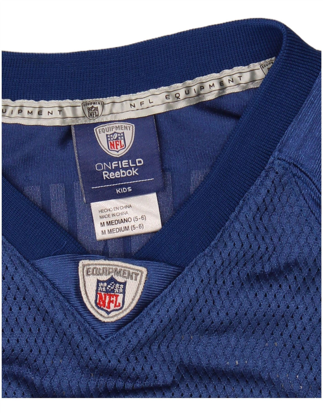 Chłopięca koszulka Reebok NFL z grafiką, 5-6 lat, średni granatowy kolor z blokami