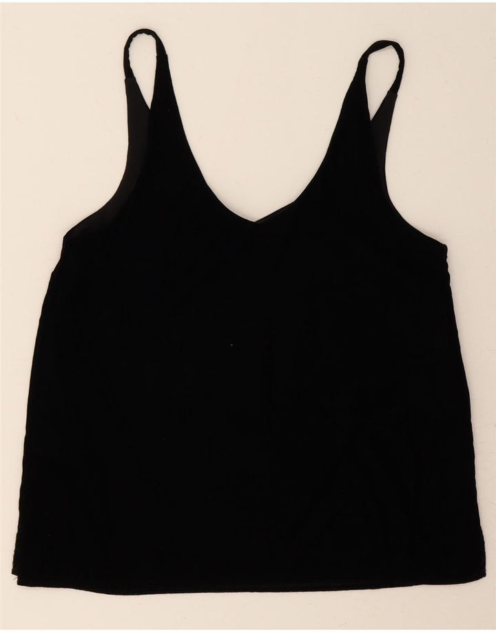 TOPSHOP Womens Cami Top UK 10 Small Black Polyester Vintage Topshop and Second-Hand Topshop from Messina Hembry 