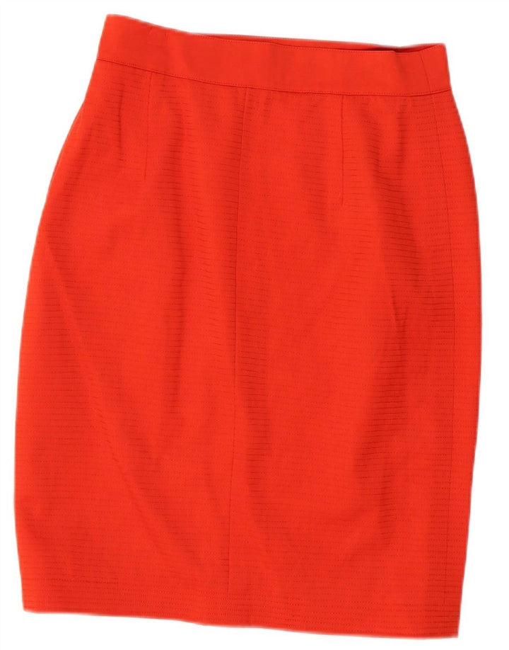 GENNY Womens Pencil Skirt IT 44 Medium W28  Red Wool