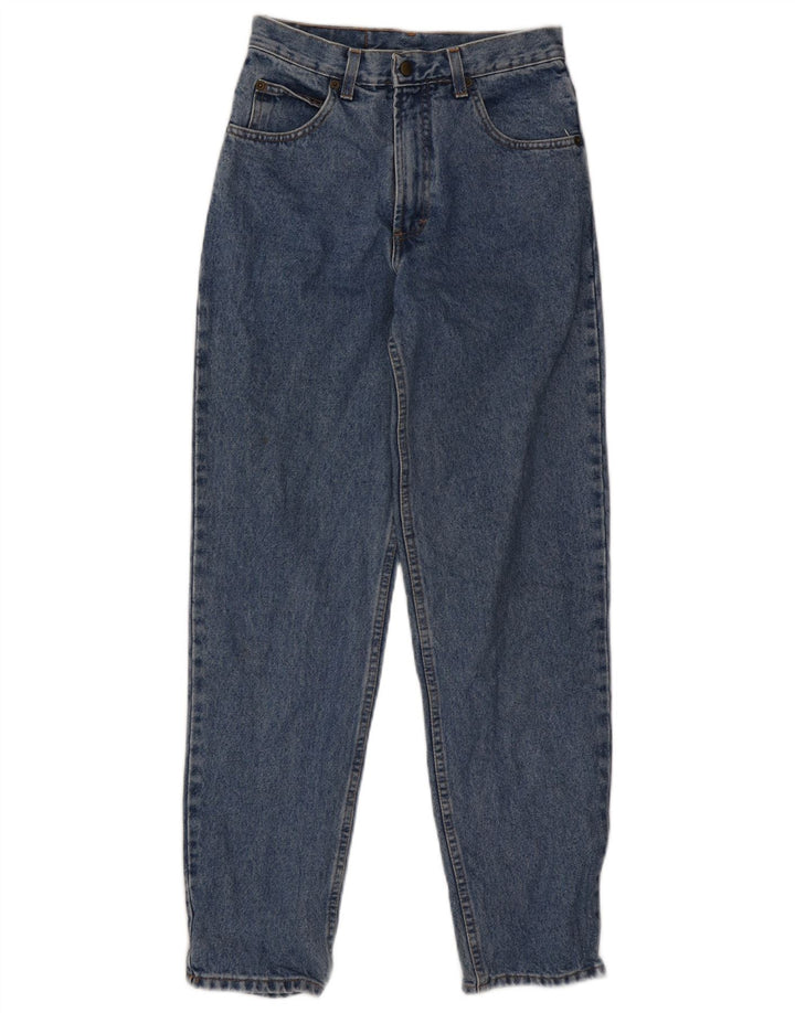 Vintage damskie dżinsy zwężane W26 L29 niebieskie