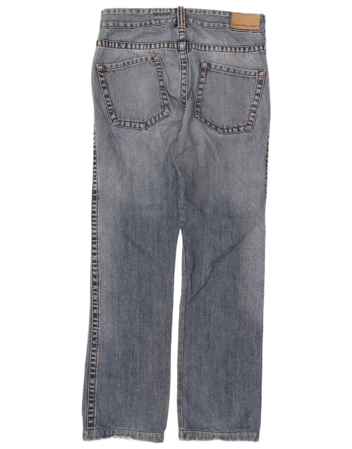 Damskie jeansy Calvin Klein Straight W32 L31 Niebieskie