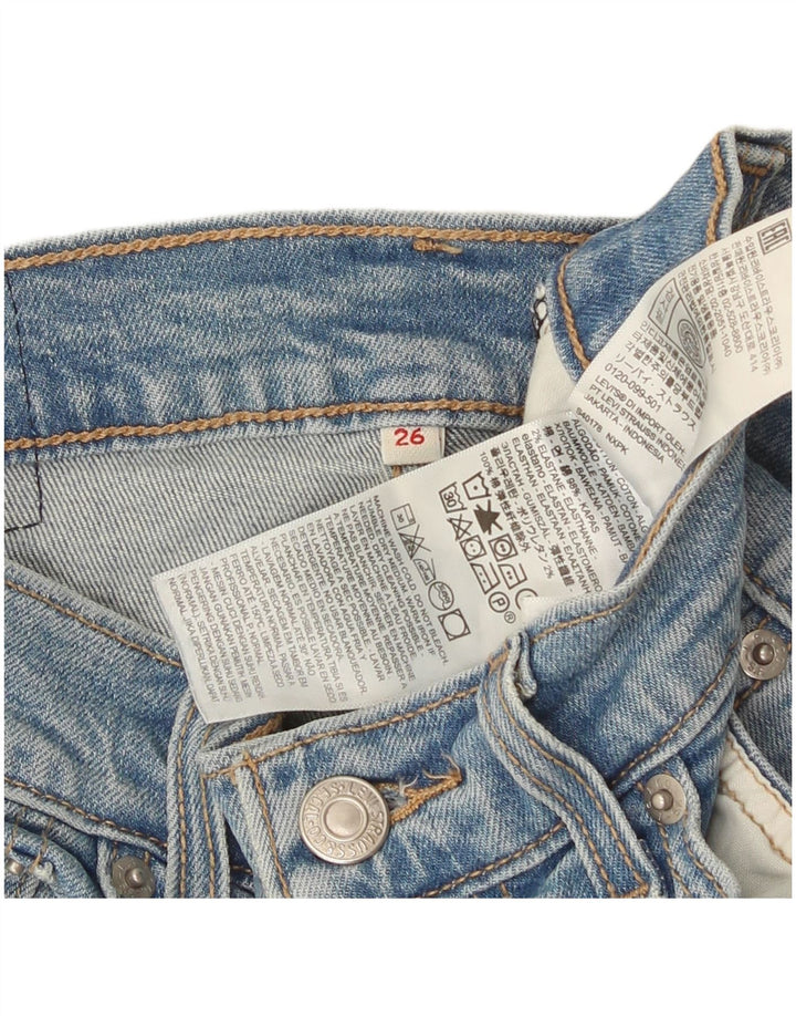 Damskie spodenki jeansowe Levi's W26 Small, niebieskie, bawełniane