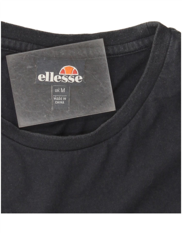 Męski T-shirt z grafiką ELLESSE, średni, granatowy w paski