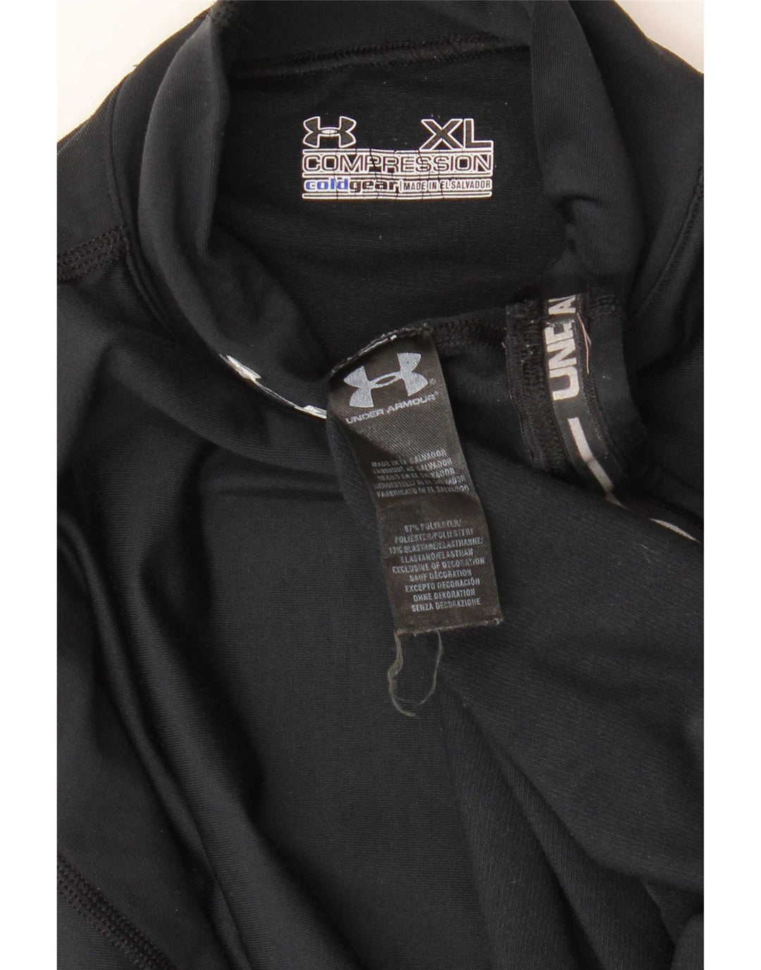 Męska koszulka męska Cold Gear z długim rękawem, XL, Under Armour, czarna, poliestrowa