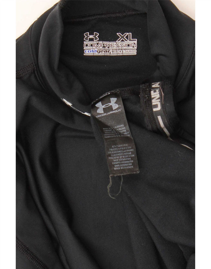 Męska koszulka męska Cold Gear z długim rękawem, XL, Under Armour, czarna, poliestrowa