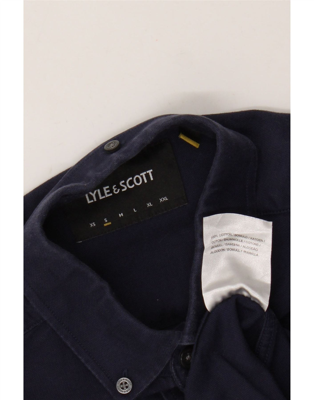 Koszula męska Lyle & Scott, mała, granatowa, bawełniana