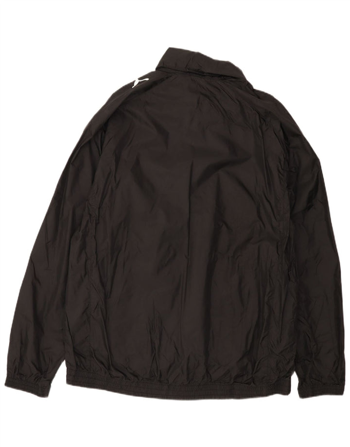 Męska kurtka przeciwdeszczowa Puma UK 42 XL Czarny nylon z blokami kolorów