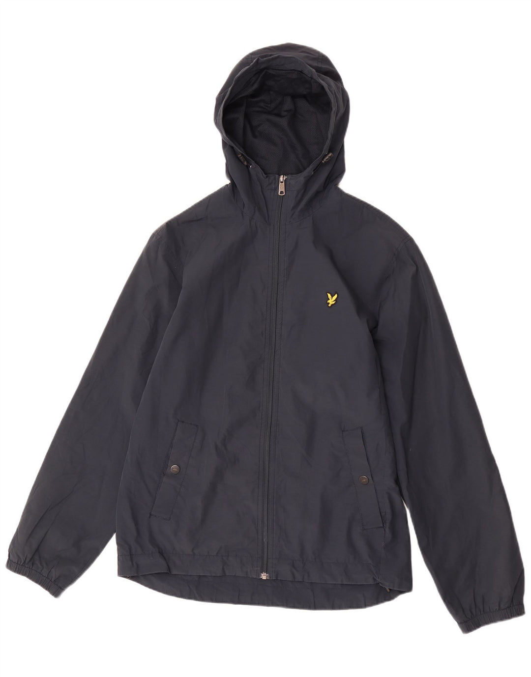 Męska kurtka przeciwdeszczowa z kapturem Lyle & Scott UK 38, średni granat